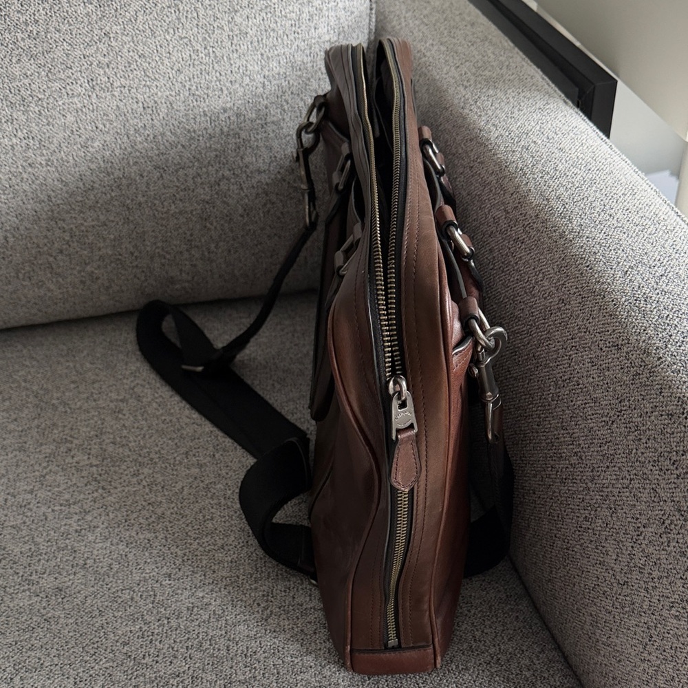 Coach Dark Brown Leather Briefcase - Picture 7 of 7